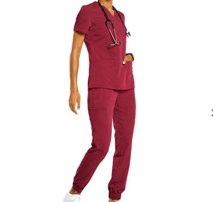 TWILL Pattern Polyester/Rayon Spandex Медсестра Медицинские скрабы Ткань для больничной формы
