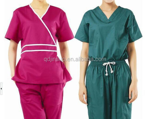 TWILL Pattern Polyester/Rayon Spandex Медсестра Медицинские скрабы Ткань для больничной формы