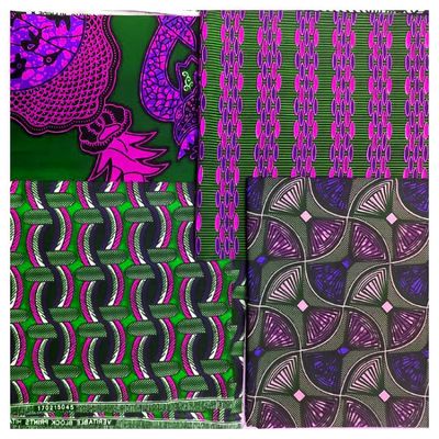 100% хлопчатобумажная африканская восковая ткань для модели платья BATIK Ankara Design Wax Printing