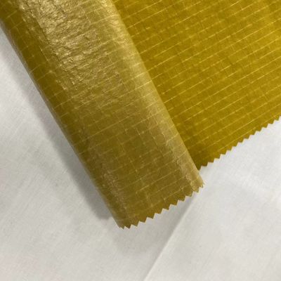 Блестящая металлическая покрытая ткань Gridstop Nylon для модных аксессуаров